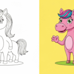 Unicorn Coloring pages